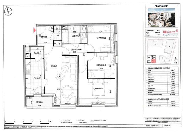 Appartement F4 à vendre - 4 pièces - 79.4 m2 - FRESNES - 94 - ILE-DE-FRANCE - Century 21 Eureka